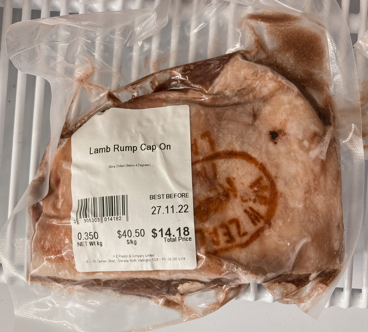 Mangaroa Lamb Rump Cap On Single